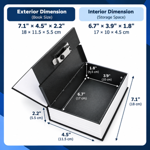 Hidden Book Safe with Combination Lock
