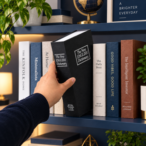 Hidden Book Safe with Combination Lock