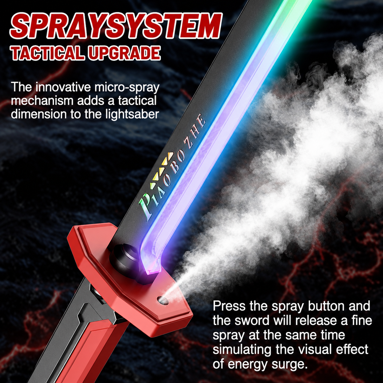 Thunder Style LED Sword – Smoke, RGB Lights & Thunder Effects