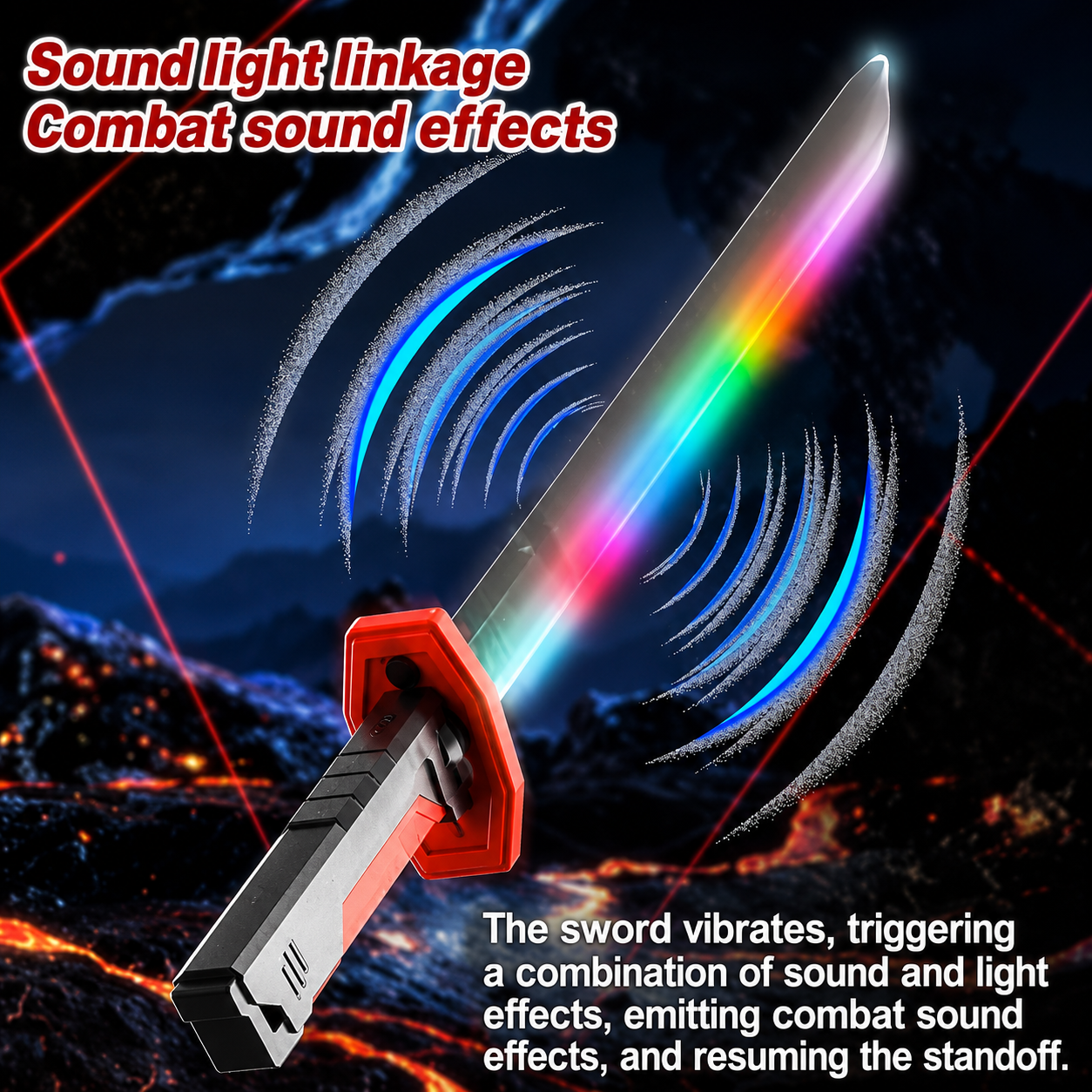 Thunder Style LED Sword – Smoke, RGB Lights & Thunder Effects